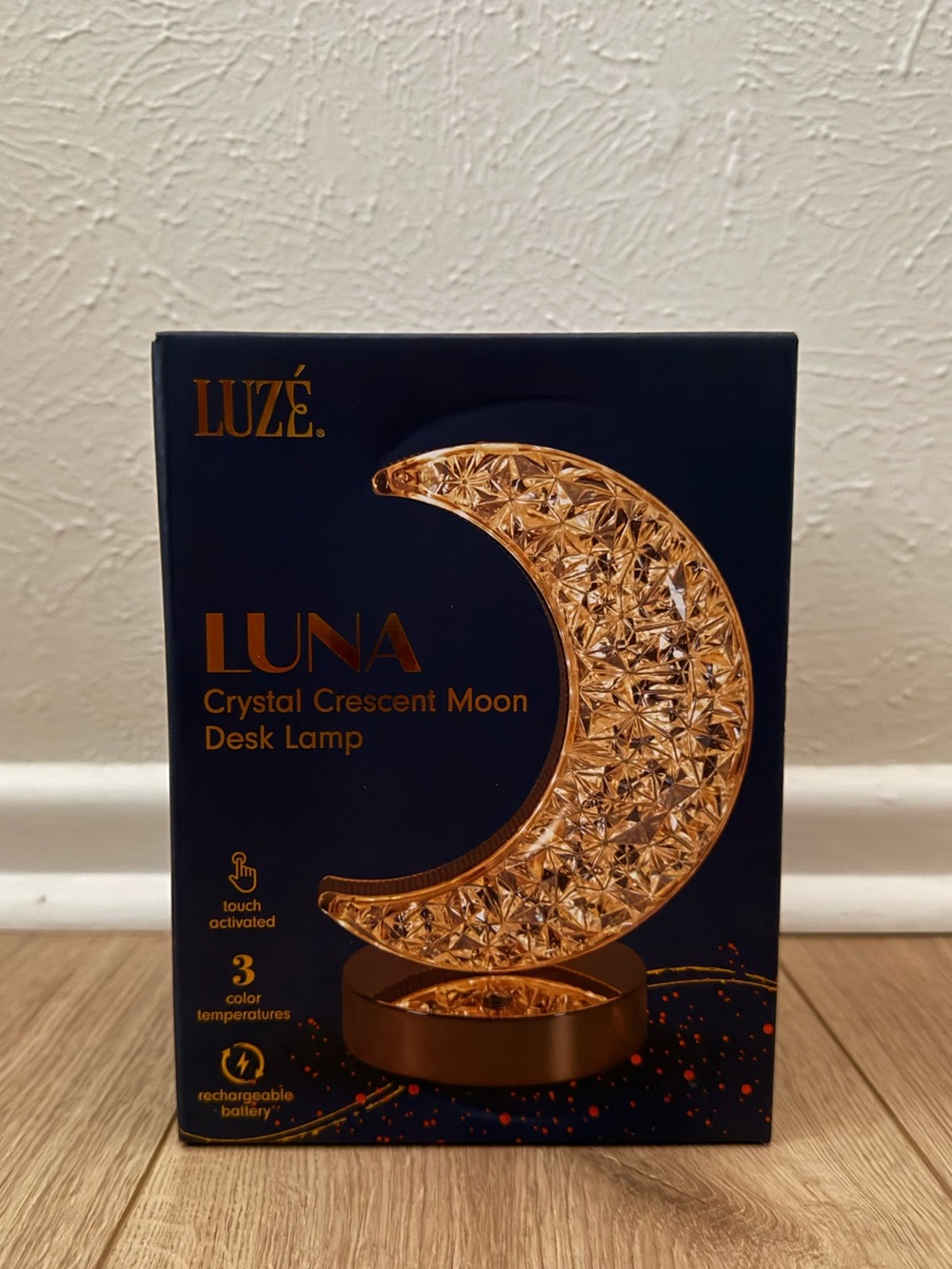 LUNA Crystal Crescent Moon Lamp
